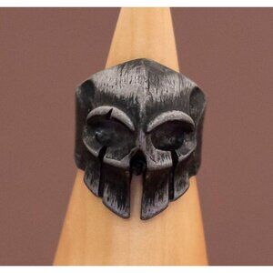 Vintage Brutalist Punk Skull Ring Size 7 - U1